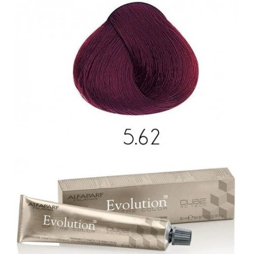 Alfaparf Evolution of the Color CUBE hajfesték - 5.62 60ml Light Red Violet Brown képe 2